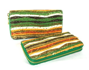 Portefeuille Multicolore Vert (Style Ibiza) - 1 pc