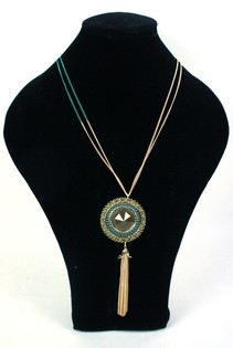 Collier Vert avec Pendentif (1 pc)