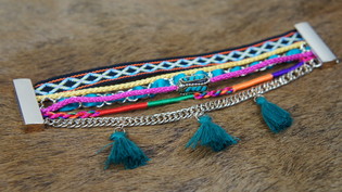 Bracelet Ibiza 6 Rangs Multicolore (1 pc)