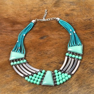 Collier Luxe Style Ibiza Turquoise (1 pce)