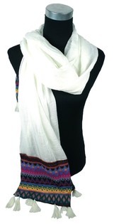 &Eacute;charpe Luxe Style Ibiza Cr&egrave;me (1 pc)