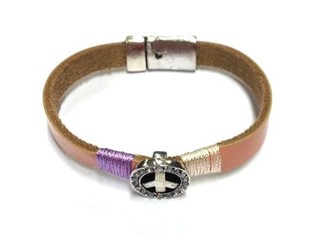 Bracelet de Luxe Style Ibiza Vieux Rose Peace | Grossiste