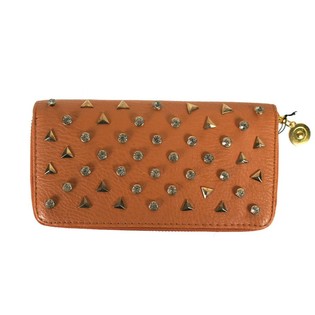 Portefeuille Cognac Clous/Strass (1 pc)