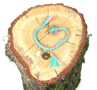 Bracelet Tress&eacute; Style Ibiza Rose & Turquoise (1 pc)