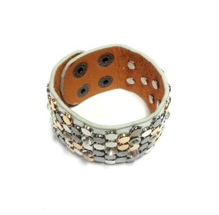 Bracelet Large de Luxe Clous Argent&eacute;s (1 pc)