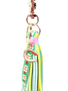 Bijou de Sac / Porte-Cl&eacute;s Luxe Style Ibiza Vert/Jaune (1 pc)