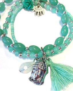 Bracelet Style Ibiza Menthe Bouddha (1 pc.)