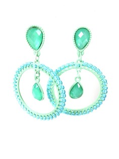 Superbes Boucles d'Oreilles Style Ibiza Menthe (1 pc)