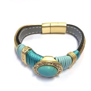 Bracelet de Luxe Turquoise / Dor&eacute; (1 pc)