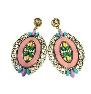 Boucles d'oreilles Multicolores (1 pc) - Style Ibiza