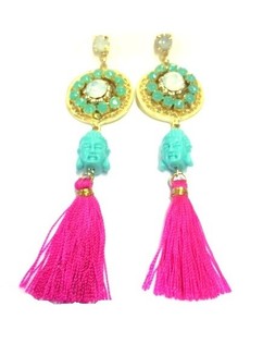 Boucles d'oreilles style Ibiza Bouddha (1 pc)