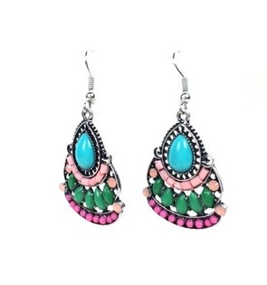 Boucles d'oreilles Style Ibiza Multicolore (1 pc)