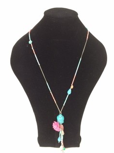 Collier long style Ibiza avec Bouddha (1 pc)