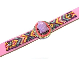Bracelet de luxe violet Bouddha (1 pc)