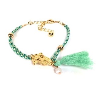 Bracelet Tress&eacute; Bleu/Blanc (1 pc)