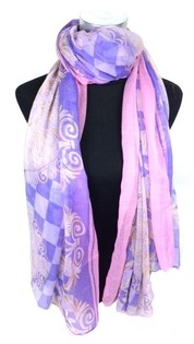 &Eacute;charpe style Ibiza violet/rose (1 pc)