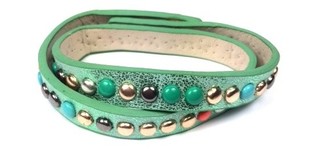 Bracelet vert avec clous (1 pc)