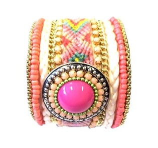Bracelet Large de Luxe Saumon/Rose (1 pce)