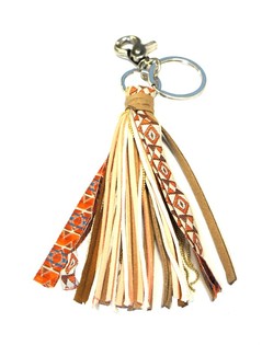 Porte-cl&eacute;s / Bijou de Sac de Luxe Rose/Marron (1 pc)