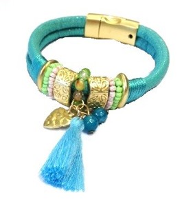 Bracelet Style Ibiza Turquoise (1 pc)