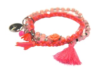 Bracelet 3 rangs Rose (1 pc)