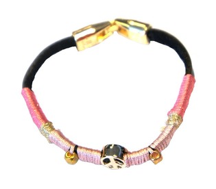 Bracelet Style Ibiza avec Signe Peace Rose (1 pc)