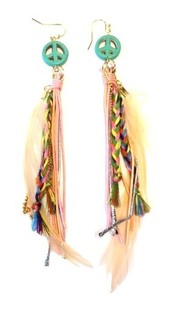 Boucles d'oreilles style Ibiza Peace (1 pc)