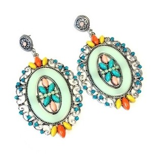 Boucles d'oreilles Turquoise (1 pce) - Style Ibiza