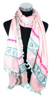 &Eacute;charpe Luxe Style Ibiza Rose (1 pce)