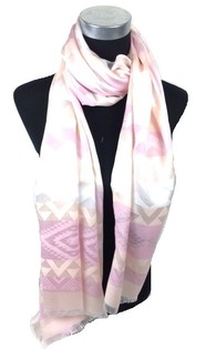 &Eacute;charpe ray&eacute;e style Ibiza Rose/Saumon (1 pc.)
