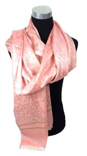 &Eacute;charpe rose avec imprim&eacute; style Ibiza (1 pce)