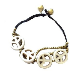 Bracelet Ibiza Cr&egrave;me Peace (1 pc)