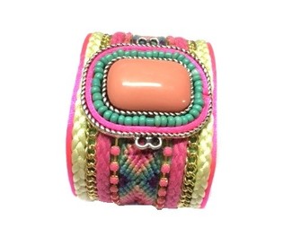 Bracelet large pierre rose (1 pc)