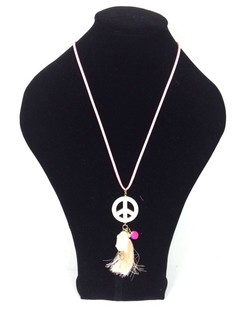 Collier Style Ibiza Saumon Peace Buddha (1 pc)