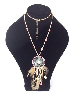 Collier Style Ibiza Attrape-R&ecirc;ves Saumon (1 pc)
