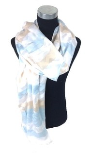 &Eacute;charpe Style Ibiza Bleu/Cr&egrave;me (1 pc)
