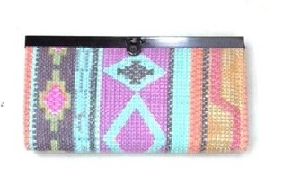 Portefeuille Style Ibiza Menthe/Orange (1 pc)