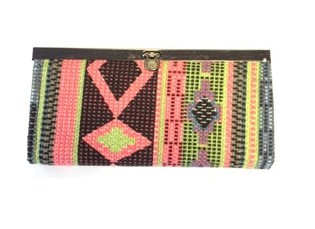 Portefeuille Noir/Rose Style Ibiza (1 pc)