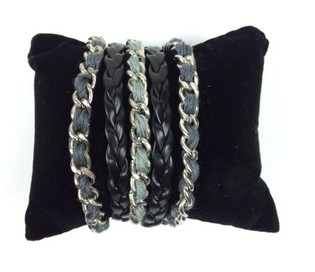 Bracelet Noir/Gris - Style Ibiza (1 pc.)