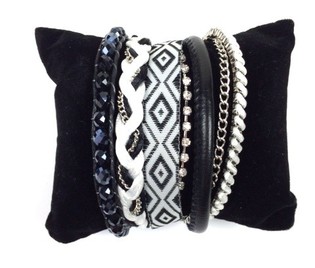 Bracelet Style Ibiza Noir/Blanc (1 pc)