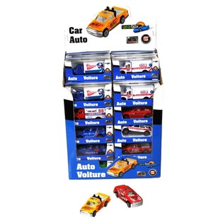 V&eacute;hicules miniatures en m&eacute;tal Die-Cast en pr&eacute;sentoir (36 pcs.)