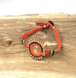 HANDMADE ORIGINALS Bracelet Orange/Marron (1 pc)