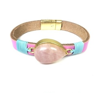 Bracelet Ibiza Violet avec Pierre (1 pc)