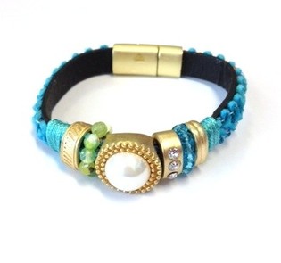 Bracelet Style Ibiza Bleu (1 pc)