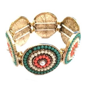 Bracelet &eacute;lastique de luxe style Ibiza (1 pc)