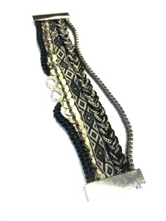 Bracelet Noir/Gris (1 pc)