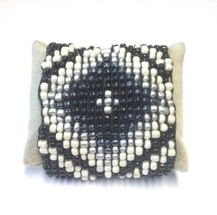 Bracelet Azt&egrave;que Noir/Cr&egrave;me (1 pc)
