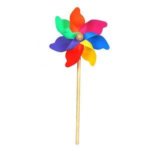 Moulins &agrave; vent robustes en bois 38 cm (12 pcs)