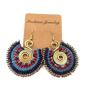 Boucles d'oreilles Handmade Originals Bleu/Rouge (1 pc)