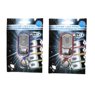 D&eacute;capsuleur Porte-cl&eacute;s avec Lampe de Poche sur Carte (12 pcs)